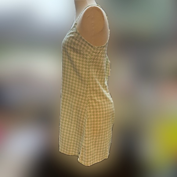 NWT Roxy Mint Houndstooth Juniors or Women Mini Camisole Dress Size L - Picture 4 of 11